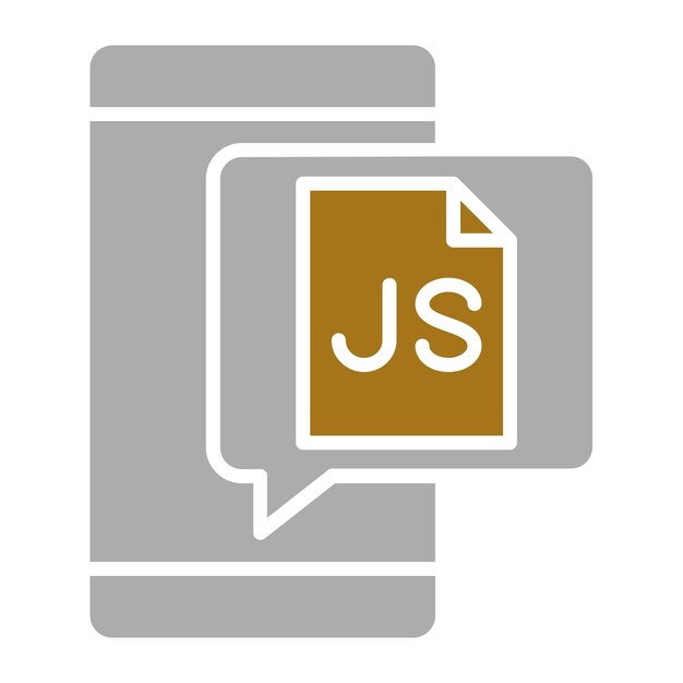 Diseño vectorial Estilo de icono Javascript