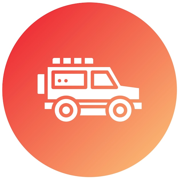Diseño vectorial del estilo del icono de Jeep
