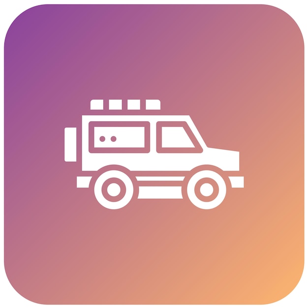 Diseño vectorial del estilo del icono de Jeep