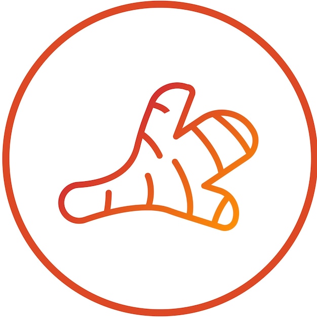 Diseño vectorial Estilo de icono de jengibre