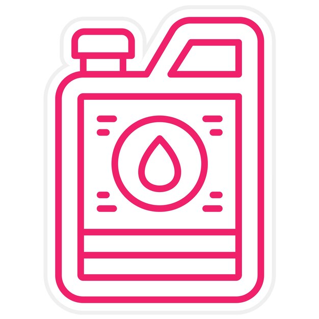 Vector diseño vectorial estilo de icono de jerrycan