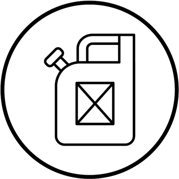 Diseño vectorial Estilo de icono de Jerrycan