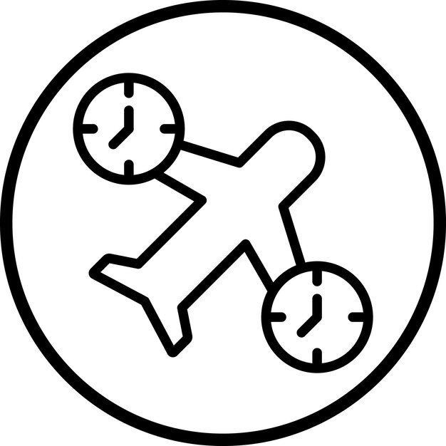 Diseño vectorial Estilo del icono Jet Lag