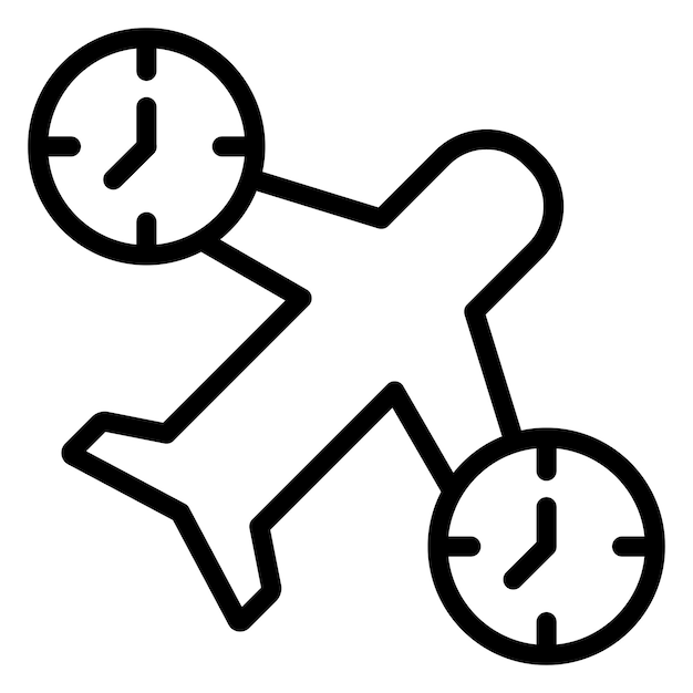 Diseño vectorial Estilo del icono Jet Lag