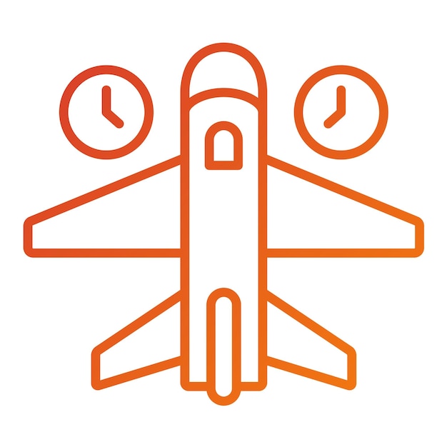 Diseño vectorial Estilo del icono Jet Lag