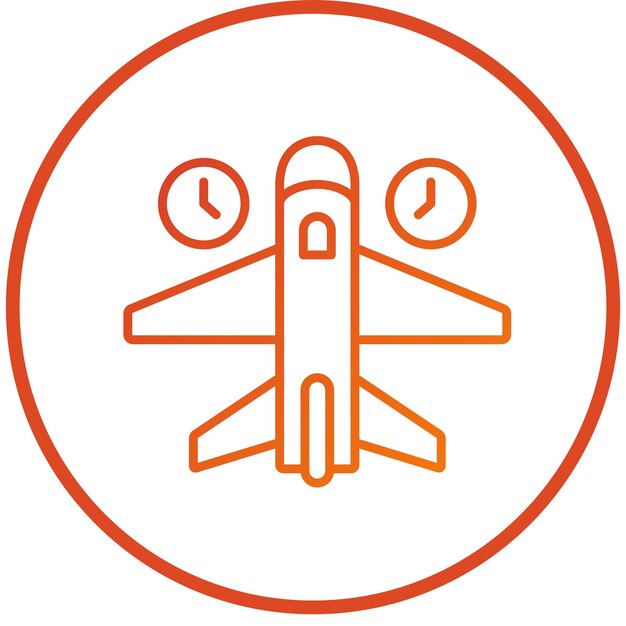 Diseño vectorial Estilo del icono Jet Lag