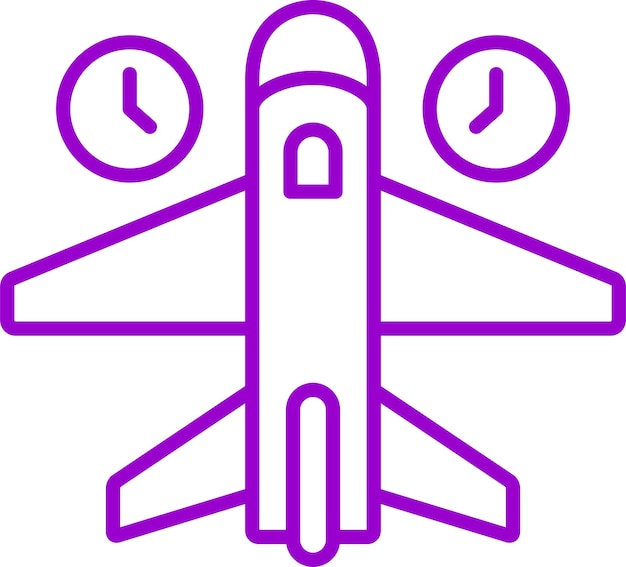 Diseño vectorial Estilo del icono Jet Lag