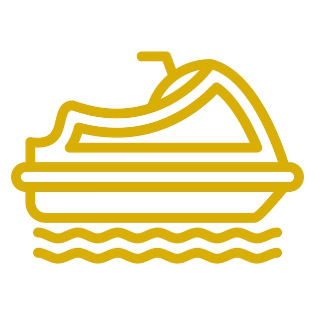 Diseño vectorial de estilo de icono de jet ski