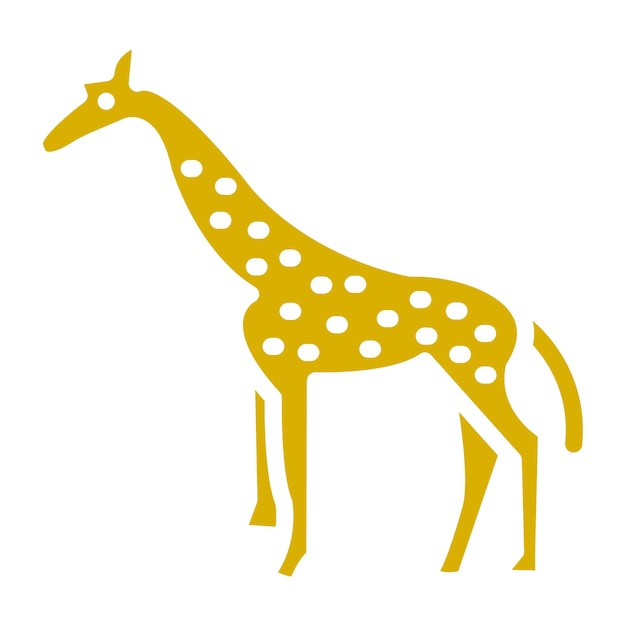 Diseño vectorial de estilo de icono de jirafa