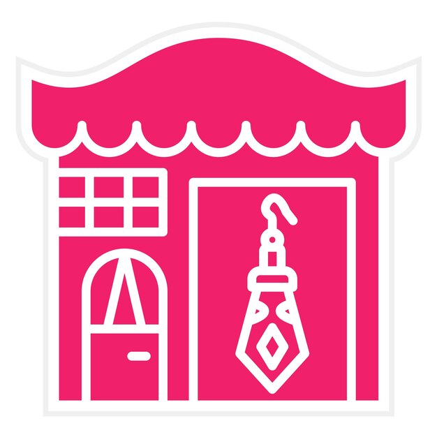 Diseño vectorial Estilo del icono de la joyería
