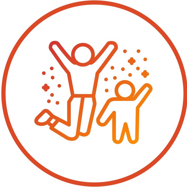 Diseño vectorial Estilo del icono Jubilante Jubilante