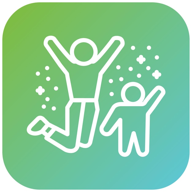 Diseño vectorial Estilo del icono Jubilante Jubilante