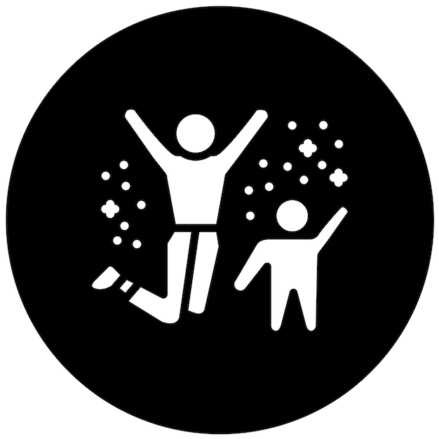 Diseño vectorial Estilo del icono Jubilante Jubilante
