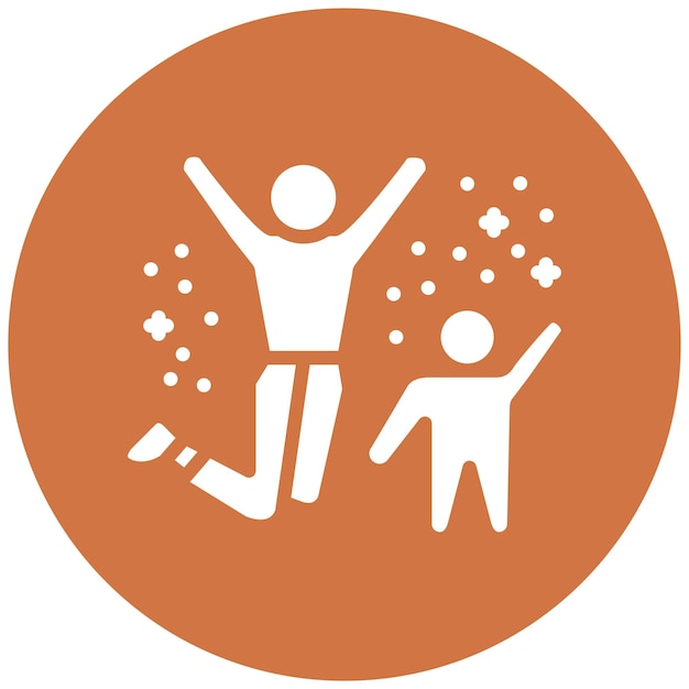 Diseño vectorial Estilo del icono Jubilante Jubilante