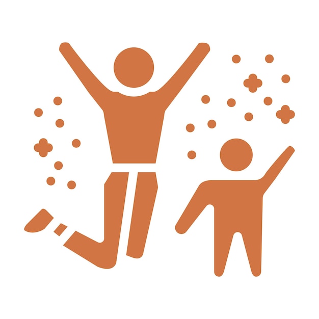 Diseño vectorial Estilo del icono Jubilante Jubilante