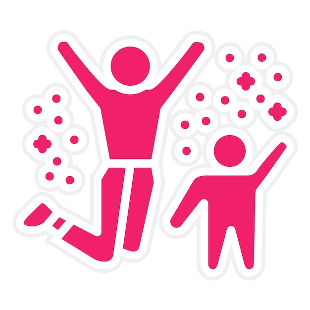 Diseño vectorial Estilo del icono Jubilante Jubilante