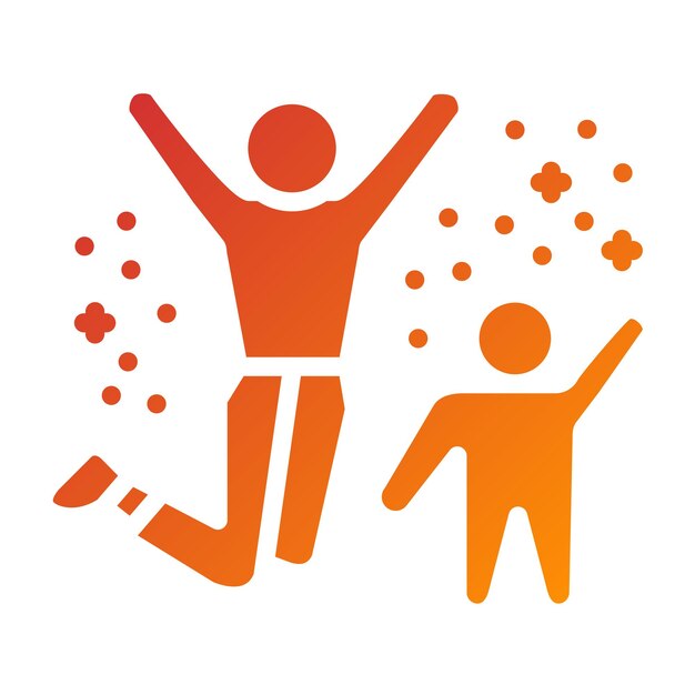 Diseño vectorial Estilo del icono Jubilante Jubilante