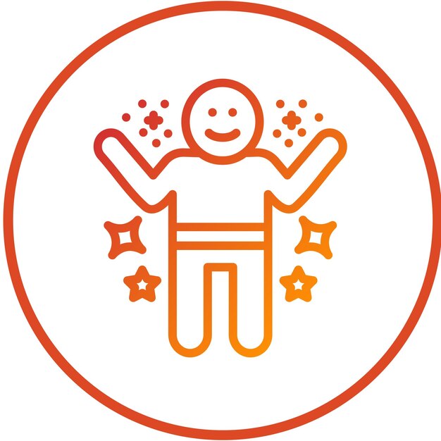 Diseño vectorial Estilo de icono jubilante