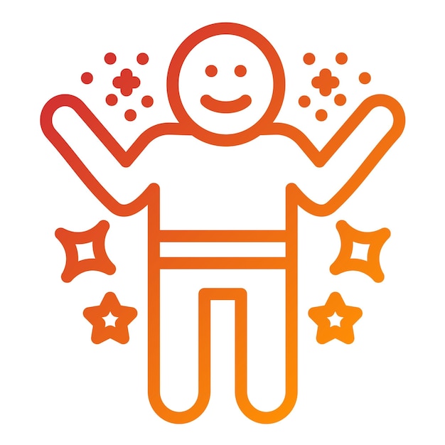 Diseño vectorial Estilo de icono jubilante
