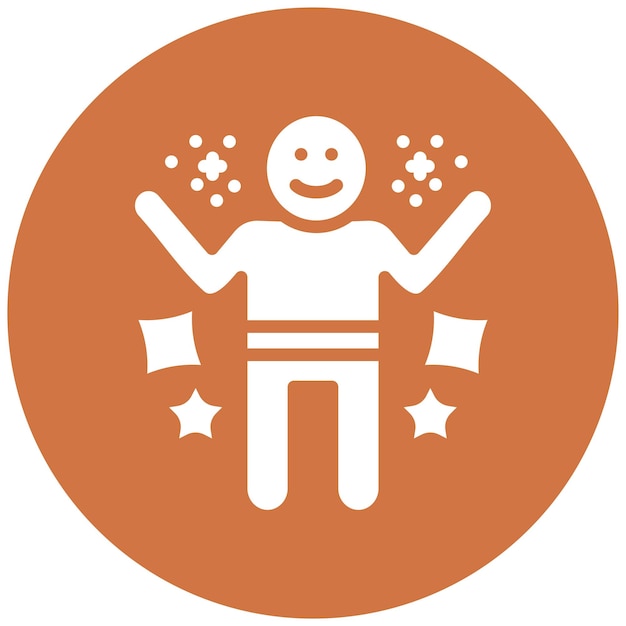 Diseño vectorial Estilo de icono jubilante