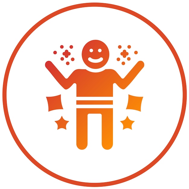 Diseño vectorial Estilo de icono jubilante