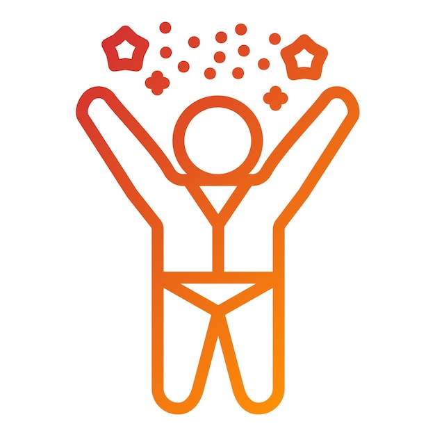 Diseño vectorial Estilo del icono Jubilate