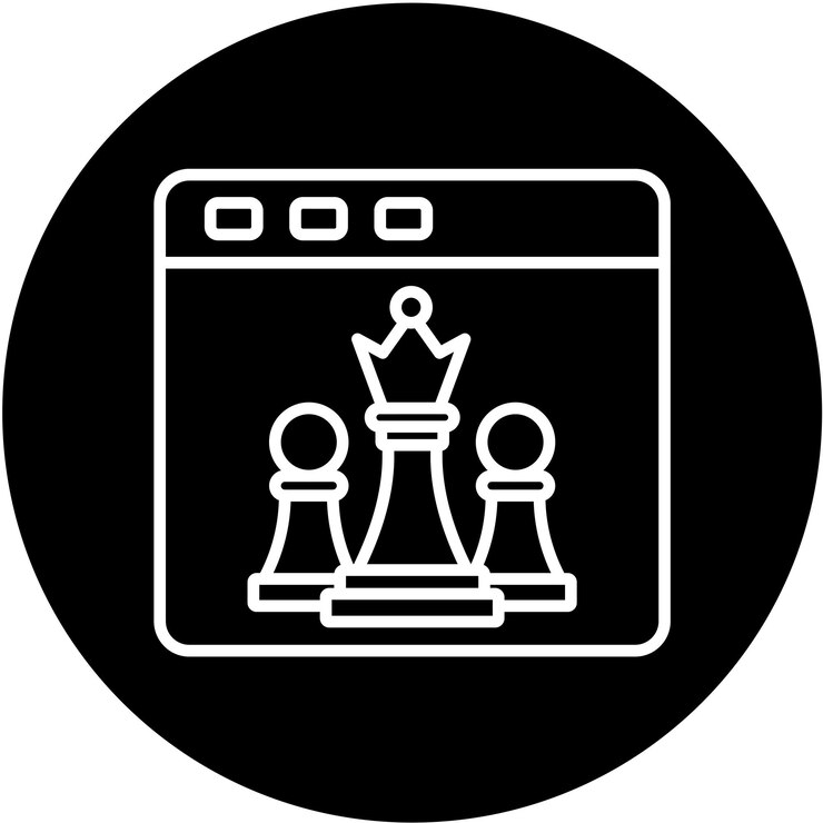 Vector diseño vectorial de estilo de icono de juego de ajedrez