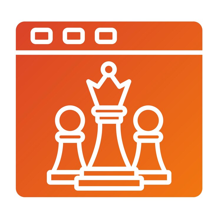 Vector diseño vectorial de estilo de icono de juego de ajedrez