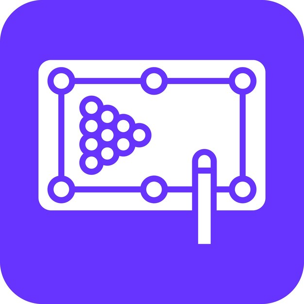 Diseño vectorial de estilo de icono de juego de billar