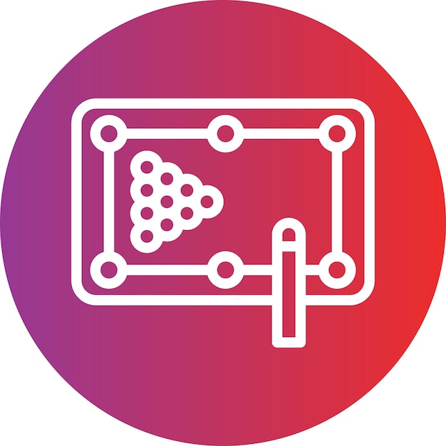 Diseño vectorial de estilo de icono de juego de billar