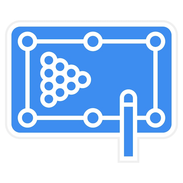 Diseño vectorial de estilo de icono de juego de billar