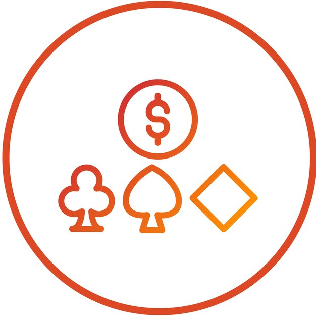 Diseño vectorial Estilo de icono de juego compulsivo