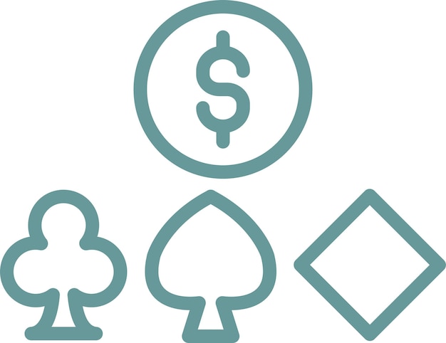 Diseño vectorial Estilo de icono de juego compulsivo