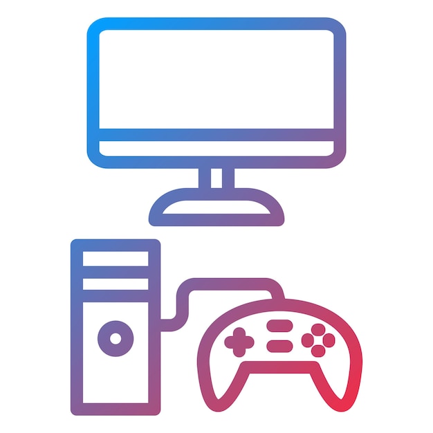 Diseño vectorial Estilo de icono de juego de computadora