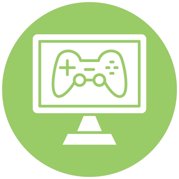 Diseño vectorial Estilo de icono de juego de computadora