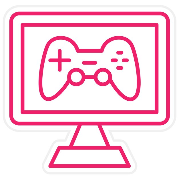 Diseño vectorial Estilo de icono de juego de computadora