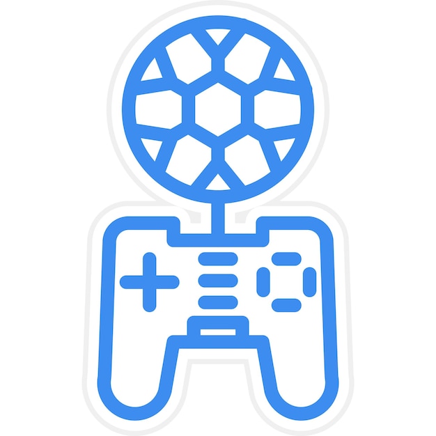 Diseño vectorial de estilo de icono de juego de fútbol