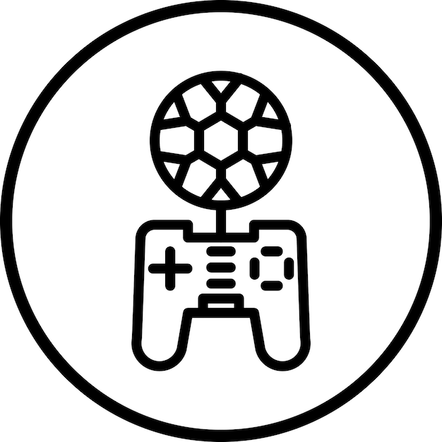 Diseño vectorial de estilo de icono de juego de fútbol