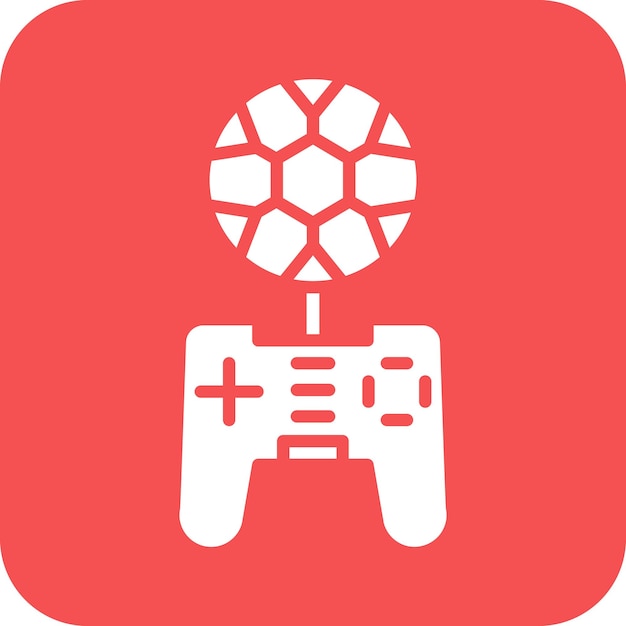 Diseño vectorial de estilo de icono de juego de fútbol