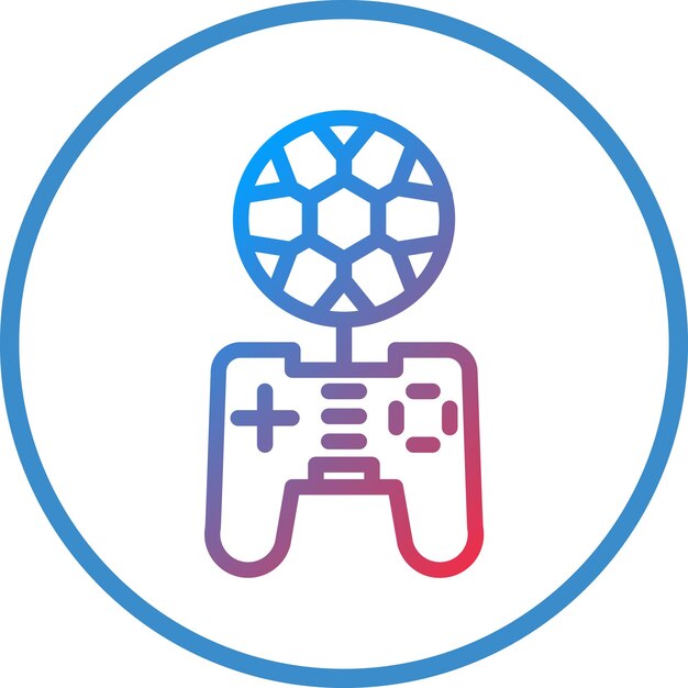 Diseño vectorial de estilo de icono de juego de fútbol