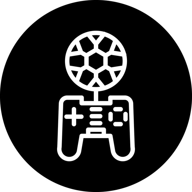Diseño vectorial de estilo de icono de juego de fútbol