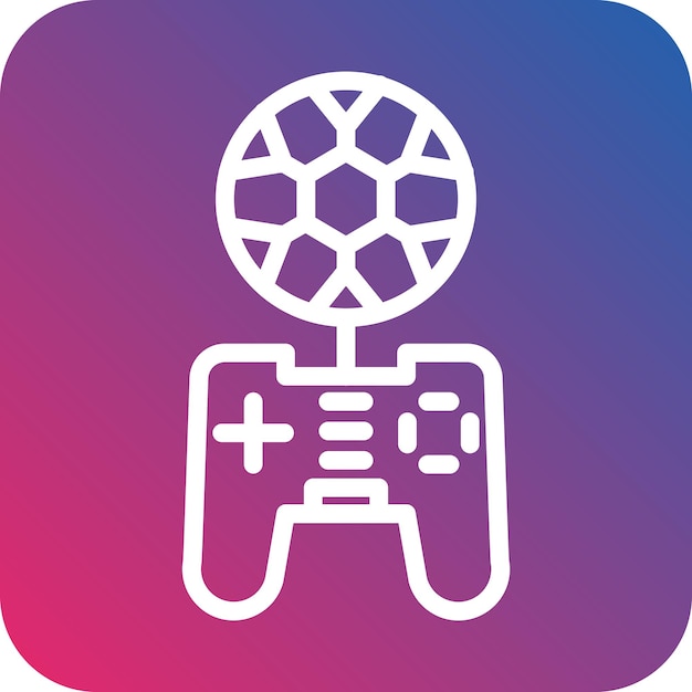 Diseño vectorial de estilo de icono de juego de fútbol