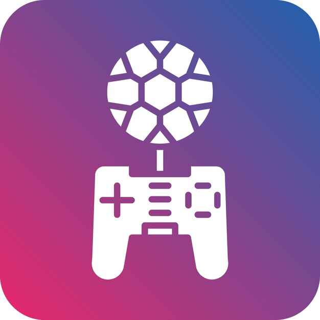 Diseño vectorial de estilo de icono de juego de fútbol