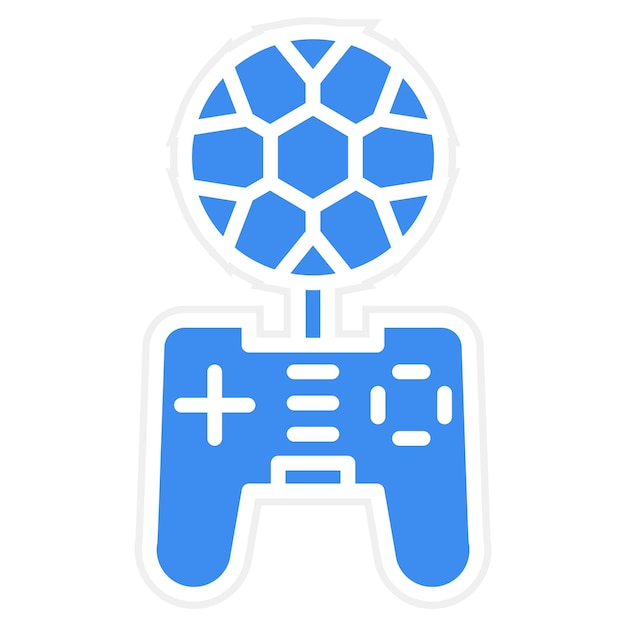 Diseño vectorial de estilo de icono de juego de fútbol