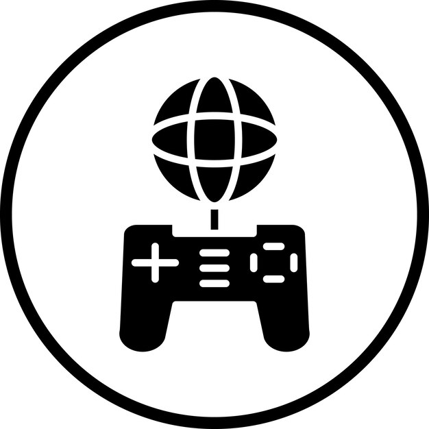 Diseño vectorial estilo de icono de juego global