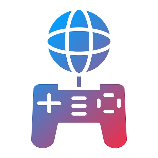 Diseño vectorial estilo de icono de juego global