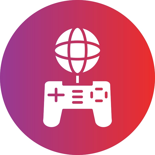 Diseño vectorial estilo de icono de juego global