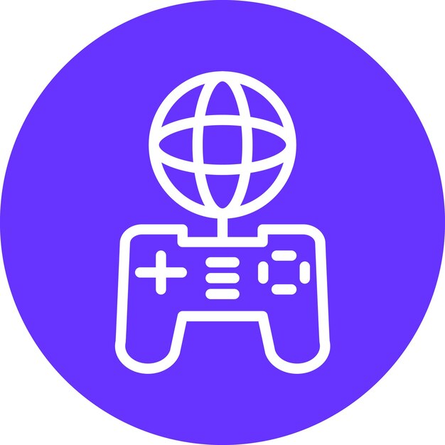 Diseño vectorial estilo de icono de juego global