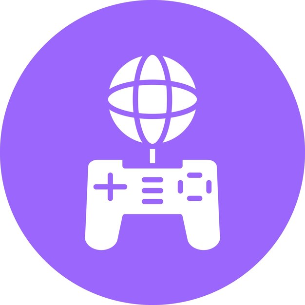 Diseño vectorial estilo de icono de juego global