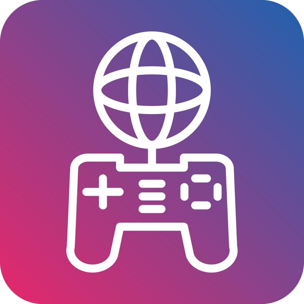 Diseño vectorial estilo de icono de juego global
